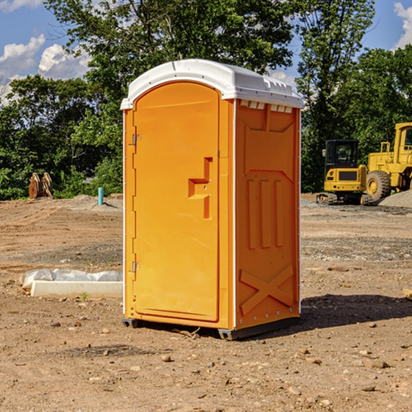 how often are the portable restrooms cleaned and serviced during a rental period in Greenfield Center NY